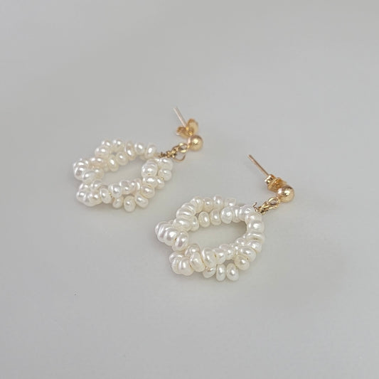 Pearl Wreath Dangle Earrings