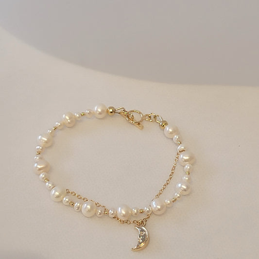 Lunar Pearl Bracelet